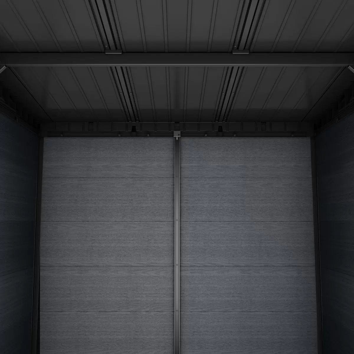 Keter Artisan 7×11 ft Pent Dark-Grey Plastic 2 door Shed with floor & 1 window - Image 5