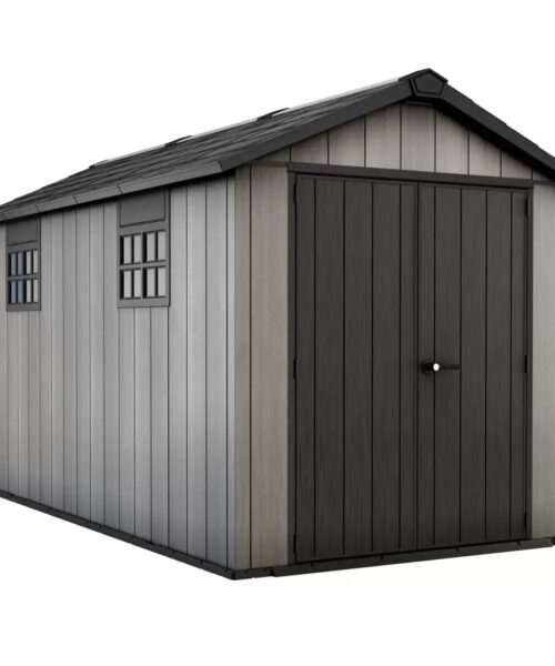 Keter 7.5′ x 13′ Oakland Heavy Duty Plastic Shed – Grey