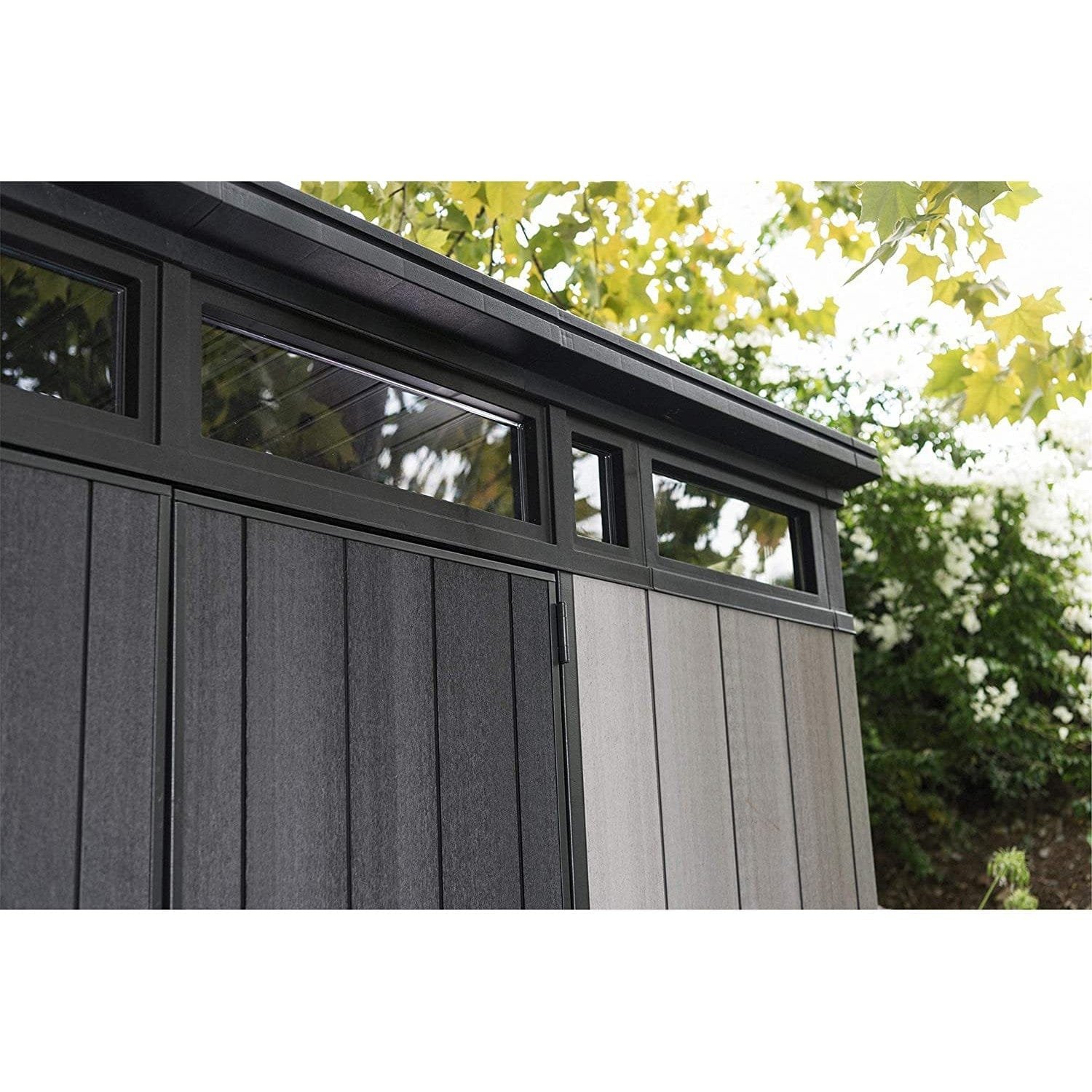 Keter Artisan 7×11 ft Pent Grey Plastic 2 door Shed with floor & 1 window - Image 6